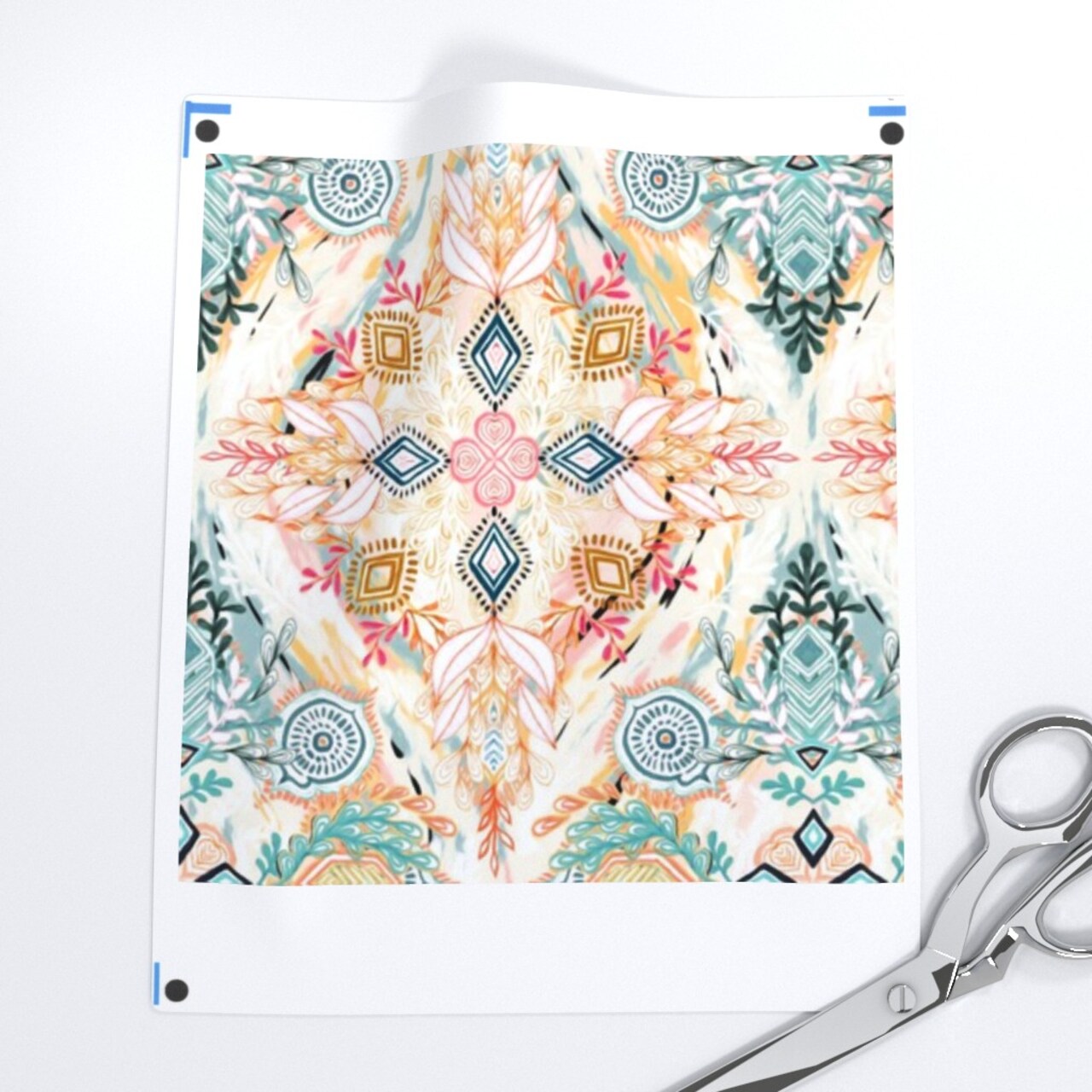 Spring Small Print Painted Bohemian Diamond Boho Doodle Pastels Modern Custom Pre-pasted Wallpaper by Spoonflower Pre-Pasted Wallpaper 2FT Wide